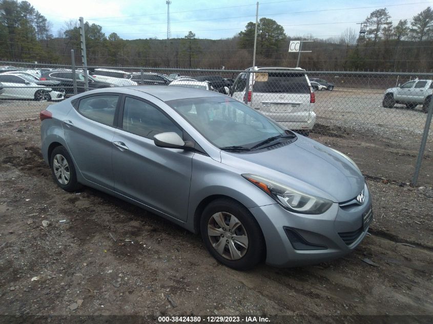 2016 HYUNDAI ELANTRA SE/SPORT/LIMITED - 5NPDH4AE2GH756986