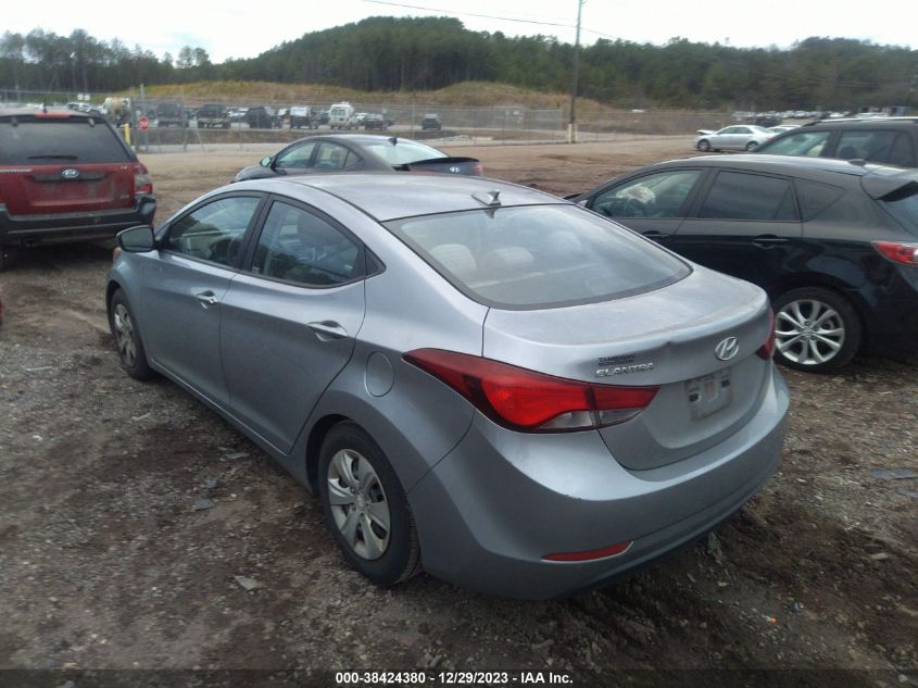 2016 HYUNDAI ELANTRA SE/SPORT/LIMITED - 5NPDH4AE2GH756986