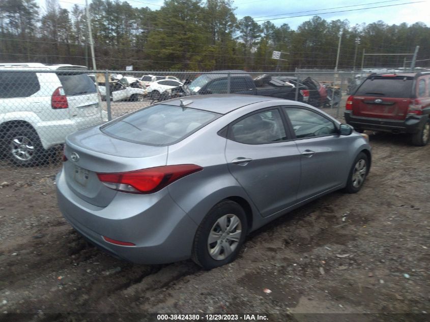 2016 HYUNDAI ELANTRA SE/SPORT/LIMITED - 5NPDH4AE2GH756986