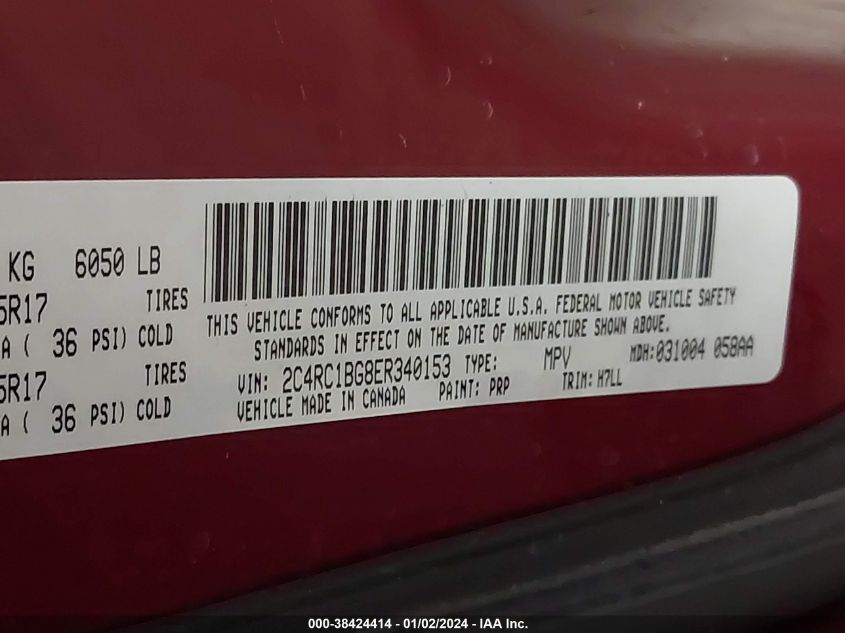 2014 CHRYSLER TOWN & COUNTRY TOURING - 2C4RC1BG8ER340153