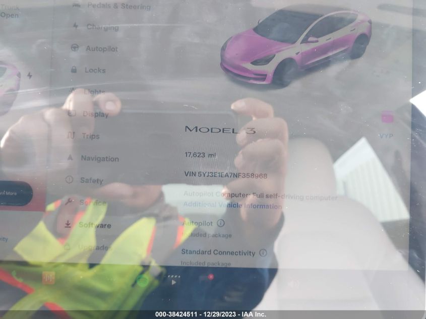 2022 TESLA MODEL 3 - 5YJ3E1EA7NF358968