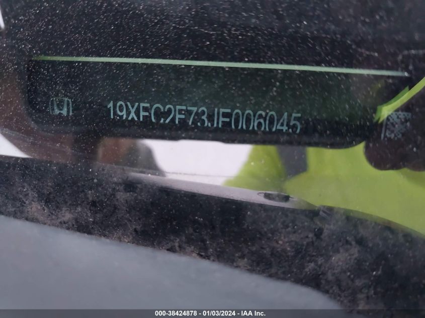2018 HONDA CIVIC EX - 19XFC2F73JE006045