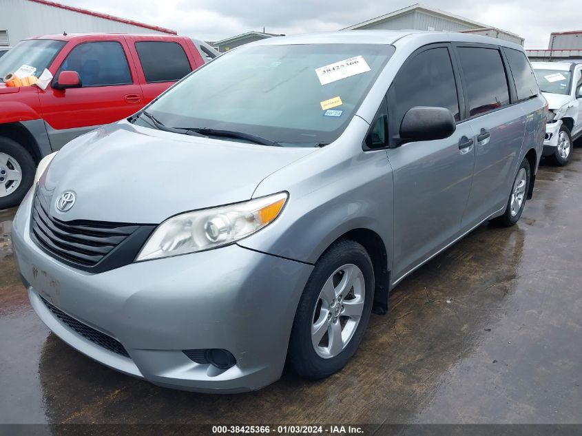 2014 TOYOTA SIENNA L V6 7 PASSENGER - 5TDZK3DC9ES501089
