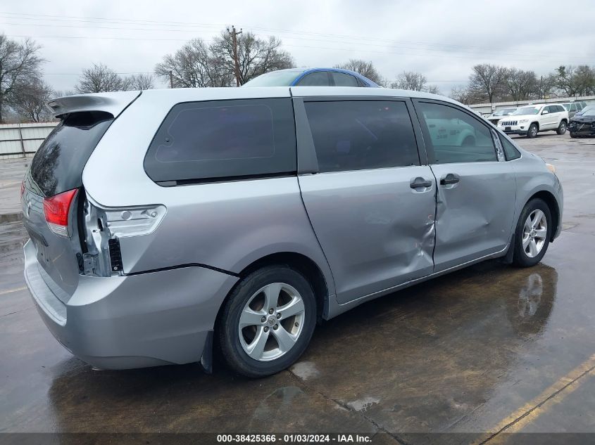 2014 TOYOTA SIENNA L V6 7 PASSENGER - 5TDZK3DC9ES501089