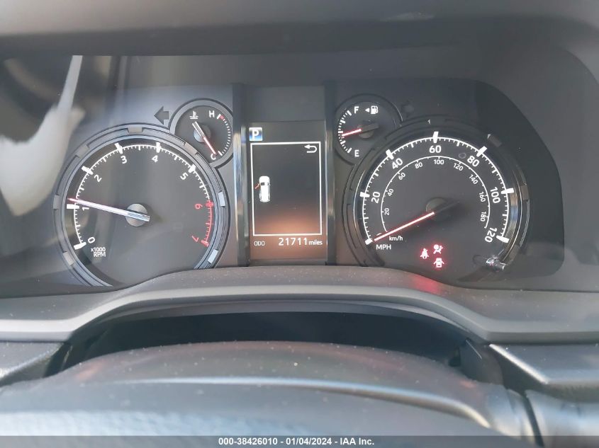 2022 TOYOTA 4RUNNER SR5/SR5 PREMIUM/TRAIL/LIMITED/TRD SPORT/TRD OFF ROAD/TRD OFF ROAD PREM/TRD PRO - JTENU5JR5N6044208
