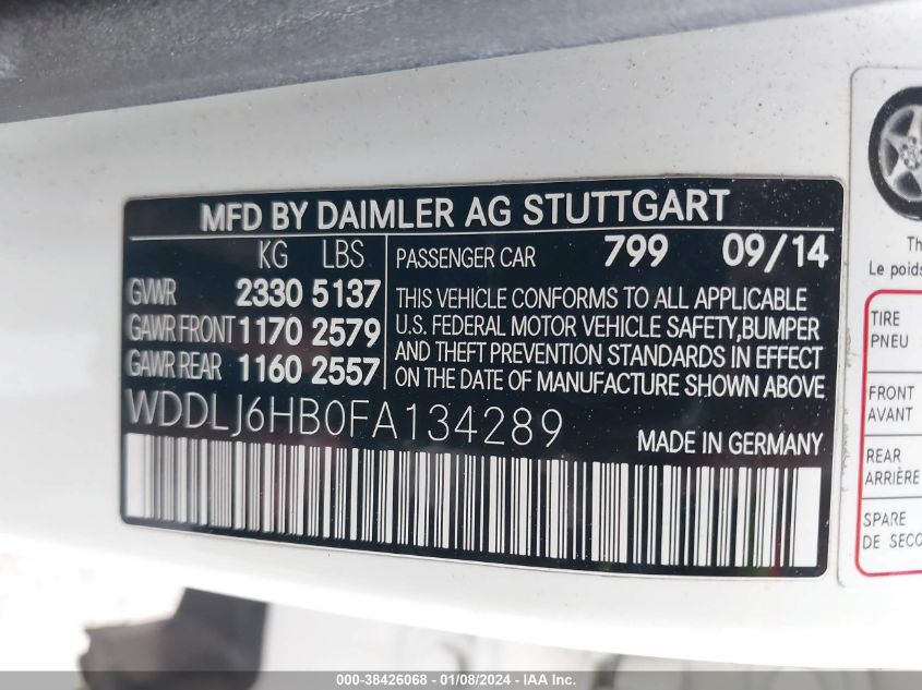 2015 MERCEDES-BENZ CLS 400 4MATIC - WDDLJ6HB0FA134289