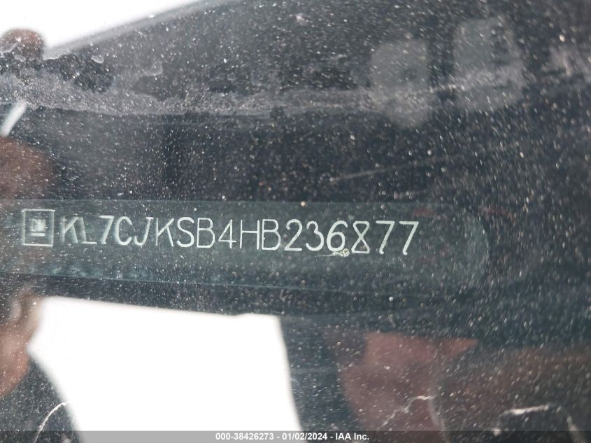 2017 CHEVROLET TRAX LS - KL7CJKSB4HB236877