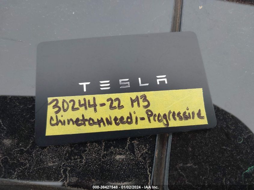 2022 TESLA MODEL 3 - 5YJ3E1EB6NF275637