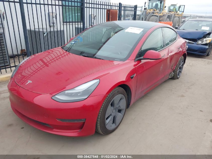 2022 TESLA MODEL 3 - 5YJ3E1EB6NF275637