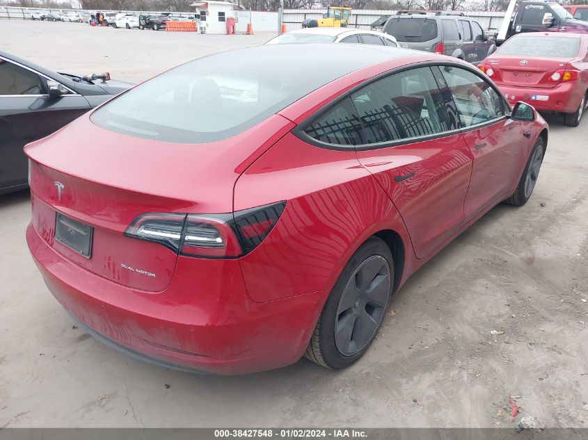 2022 TESLA MODEL 3 - 5YJ3E1EB6NF275637