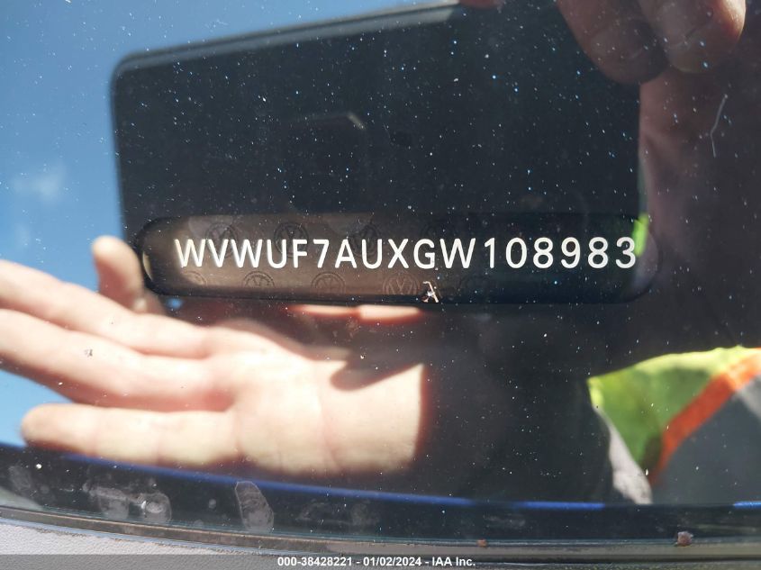 2016 VOLKSWAGEN GOLF R - WVWUF7AUXGW108983