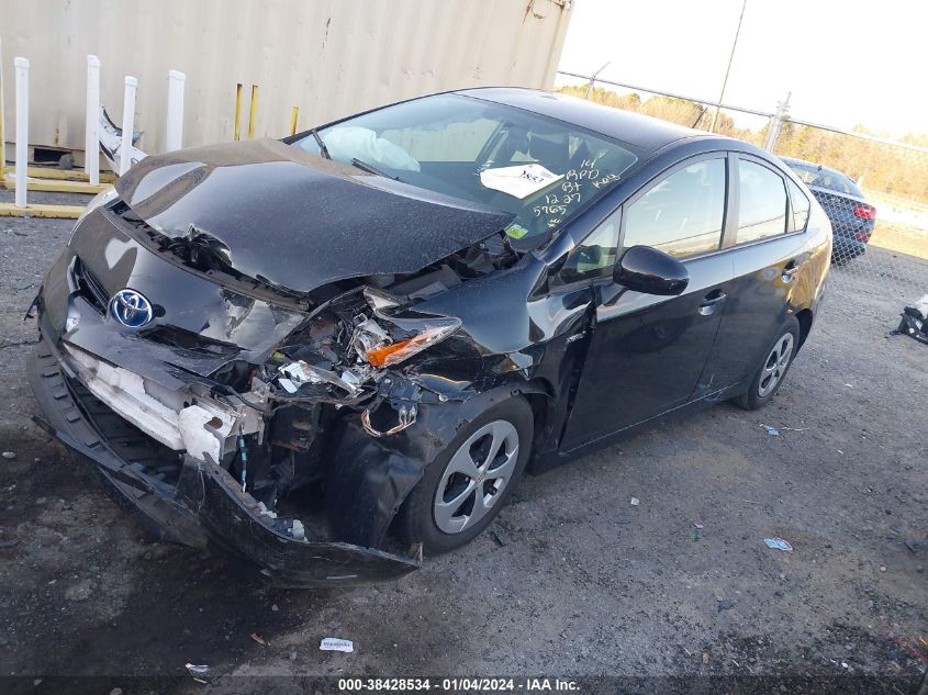2014 TOYOTA PRIUS FIVE/FOUR/THREE/TWO - 0JTDKN3DU5E385765