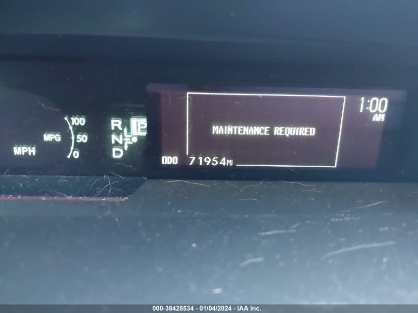 2014 TOYOTA PRIUS FIVE/FOUR/THREE/TWO - 0JTDKN3DU5E385765