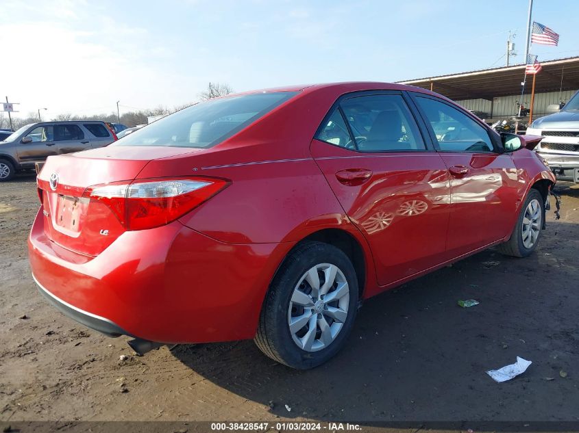 2014 TOYOTA COROLLA LE - 2T1BURHE0EC126695