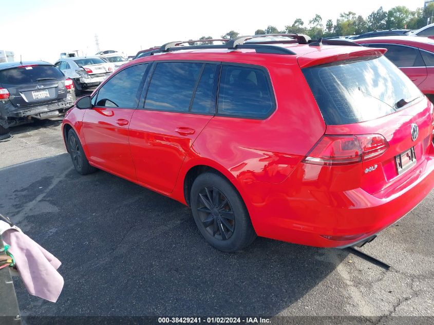 2016 VOLKSWAGEN GOLF SPORTWAGEN TSI S 4-DOOR - 3VWC17AU9GM519881