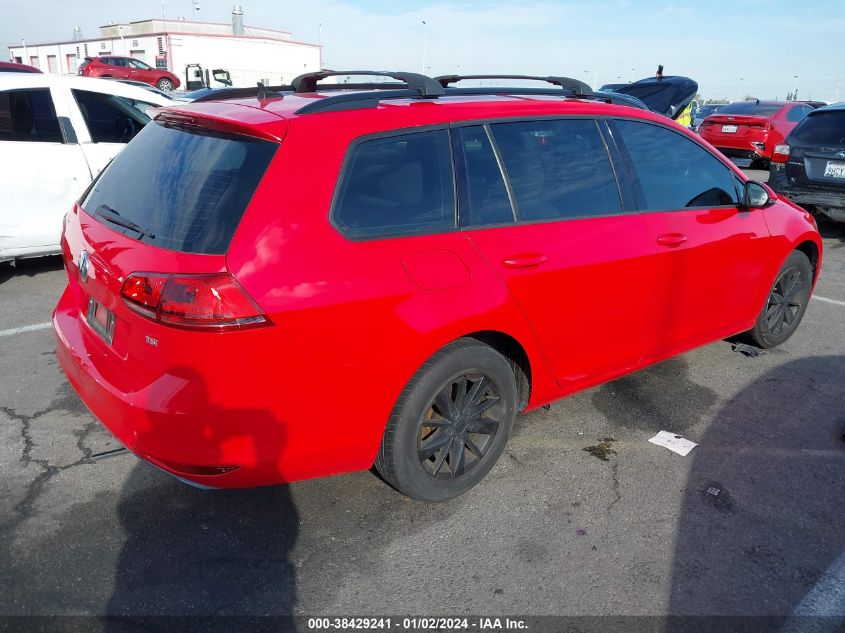 2016 VOLKSWAGEN GOLF SPORTWAGEN TSI S 4-DOOR - 3VWC17AU9GM519881