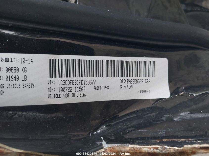 2015 DODGE DART GT - 1C3CDFEB1FD159677