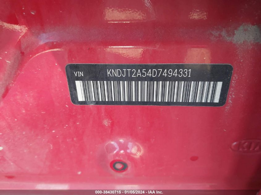 2013 KIA SOUL - KNDJT2A54D7494331