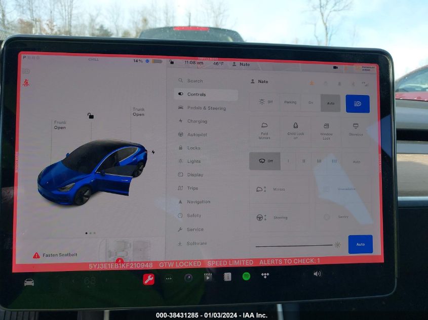 2019 TESLA MODEL 3 - 5YJ3E1EB1KF210948