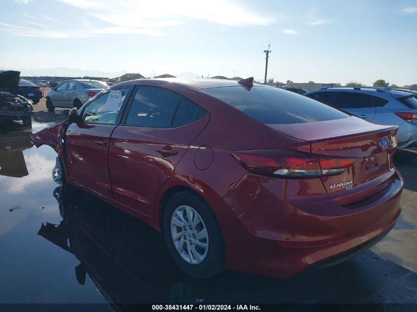 2017 HYUNDAI ELANTRA SE - KMHD74LF9HU122246