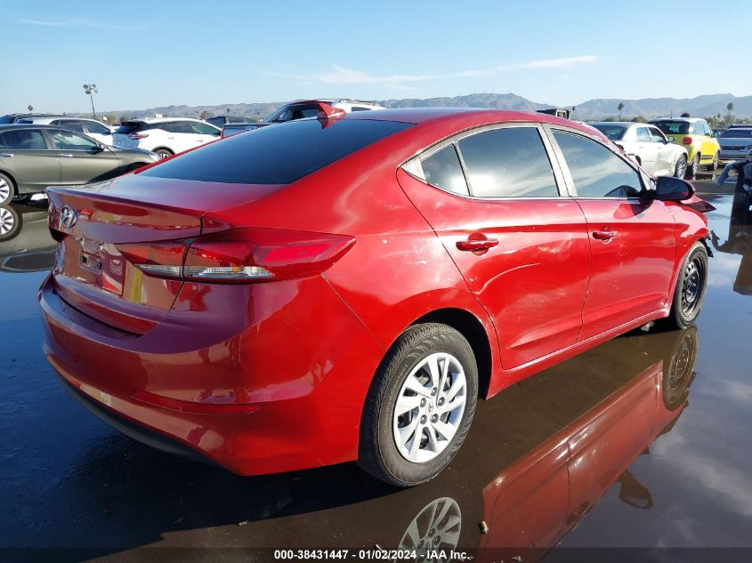 2017 HYUNDAI ELANTRA SE - KMHD74LF9HU122246