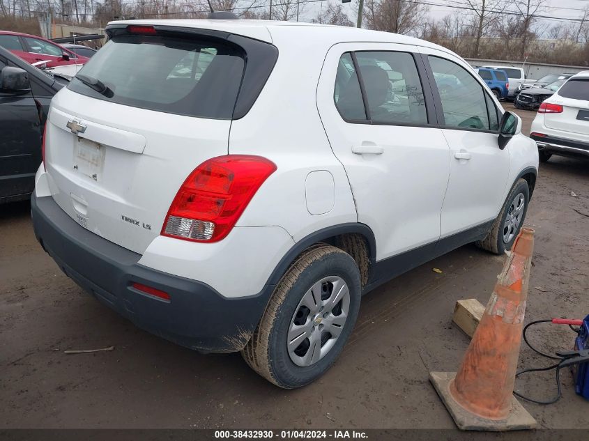 2015 CHEVROLET TRAX 1LS - KL7CJKSB9FB109183