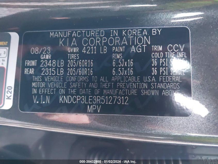 2024 KIA NIRO LX - KNDCP3LE3R5127312