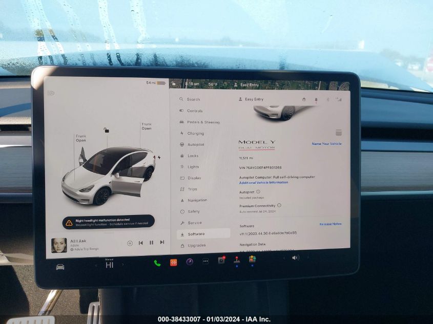 2023 TESLA MODEL Y - 7SAYGDEF4PF801368