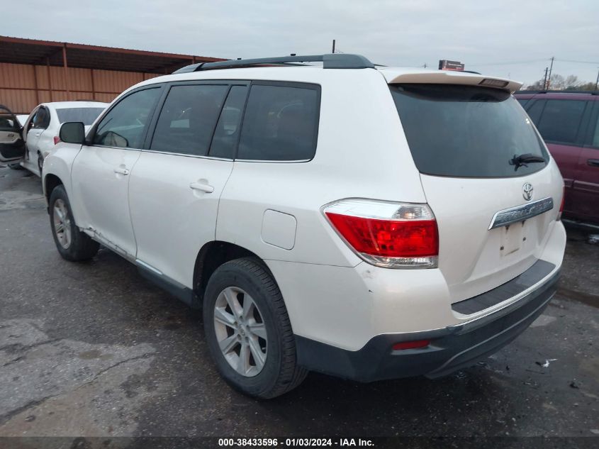 2013 TOYOTA HIGHLANDER PLUS/SE - 5TDZK3EH2DF103456