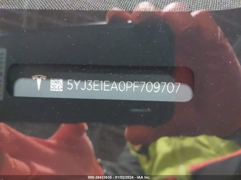 2023 TESLA MODEL 3 REAR-WHEEL DRIVE - 5YJ3E1EA0PF709707