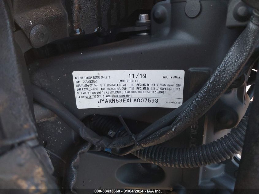 2020 YAMAHA MT09 JYARN53EXLA007593