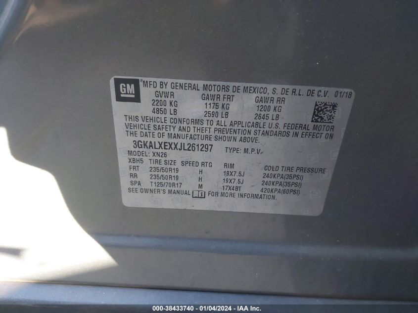 2018 GMC TERRAIN DENALI - 3GKALXEXXJL261297