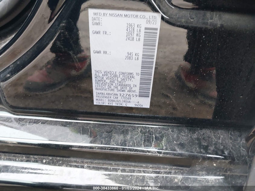 VIN 1N4BL4BV5RN327659 2024 NISSAN ALTIMA S FWD