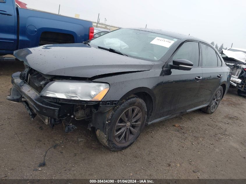 2013 VOLKSWAGEN PASSAT S - 1VWAP7A36DC090158