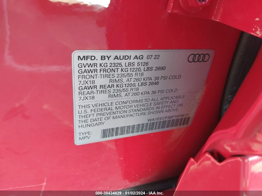 2023 AUDI Q3 PREMIUM PLUS S LINE 45 - WA1EECF38P1019517
