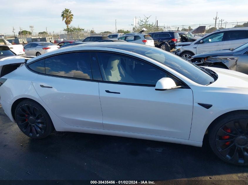 2022 TESLA MODEL 3 PERFORMANCE DUAL MOTOR ALL-WHEEL DRIVE - 5YJ3E1EC2NF270010