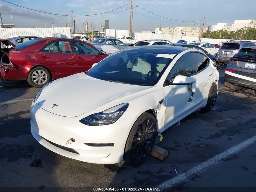 2022 TESLA MODEL 3 PERFORMANCE DUAL MOTOR ALL-WHEEL DRIVE - 5YJ3E1EC2NF270010