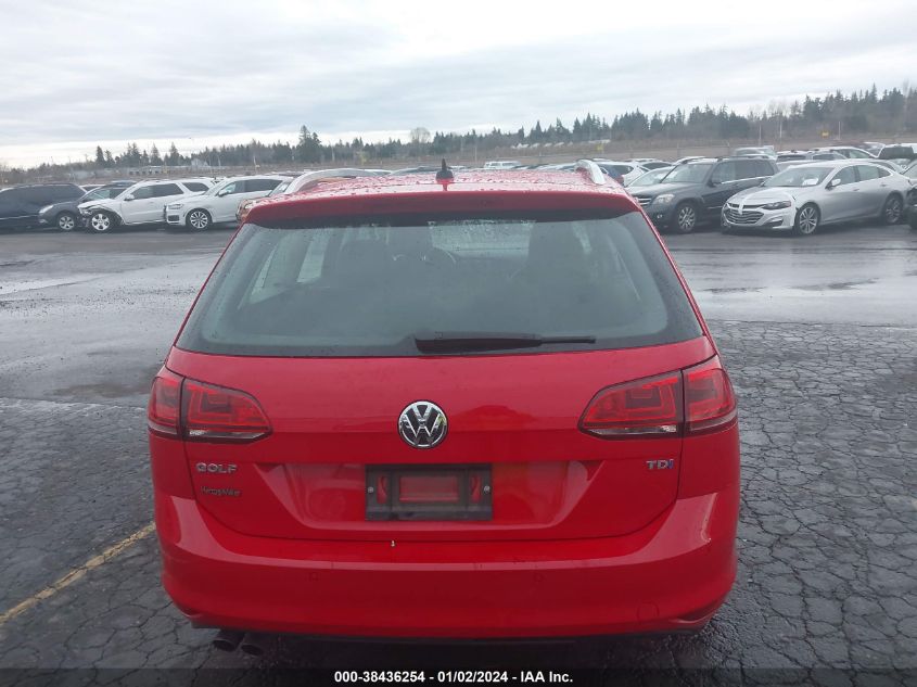 2015 VOLKSWAGEN GOLF SPORTWAGEN TDI SEL 4-DOOR - 3VWCA7AU3FM507630