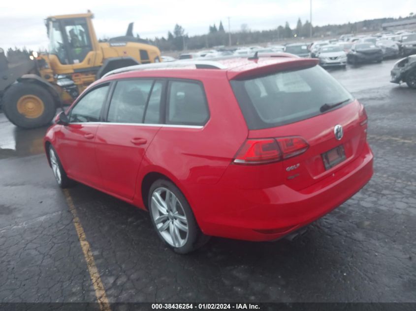 2015 VOLKSWAGEN GOLF SPORTWAGEN TDI SEL 4-DOOR - 3VWCA7AU3FM507630