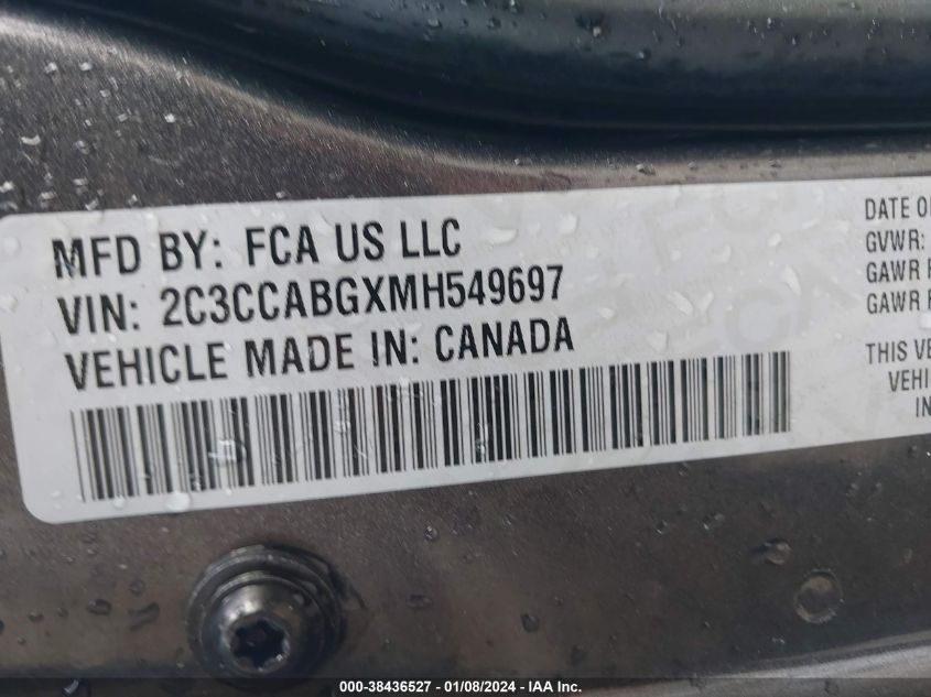 2021 CHRYSLER 300 300S - 2C3CCABGXMH549697