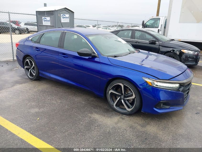 2021 HONDA ACCORD SPORT - 1HGCV1F38MA112651