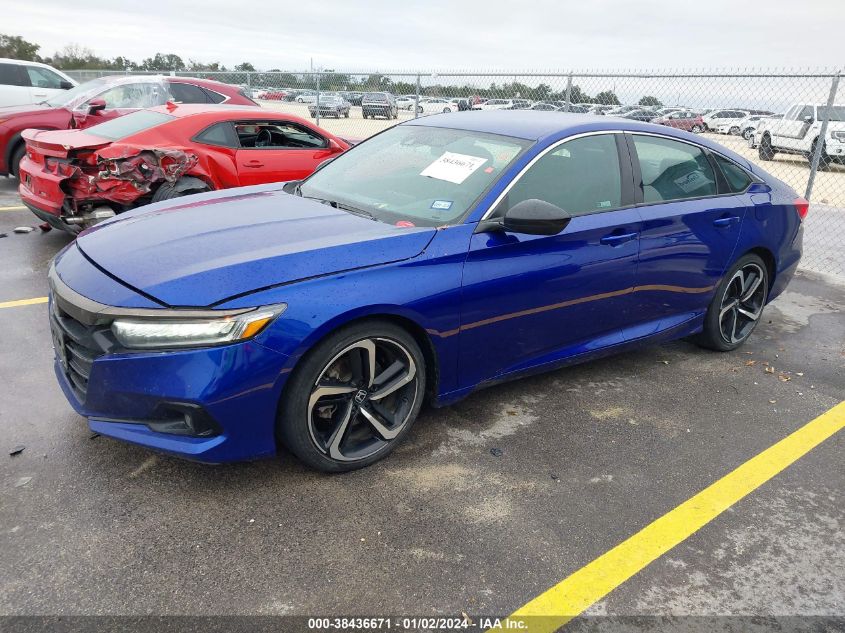 2021 HONDA ACCORD SPORT - 1HGCV1F38MA112651