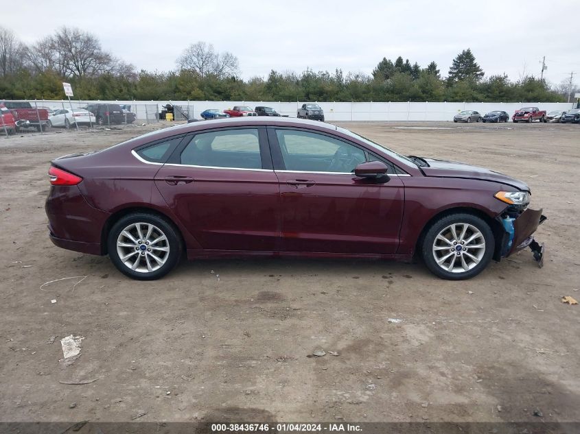 2017 FORD FUSION SE - 3FA6P0H70HR103783