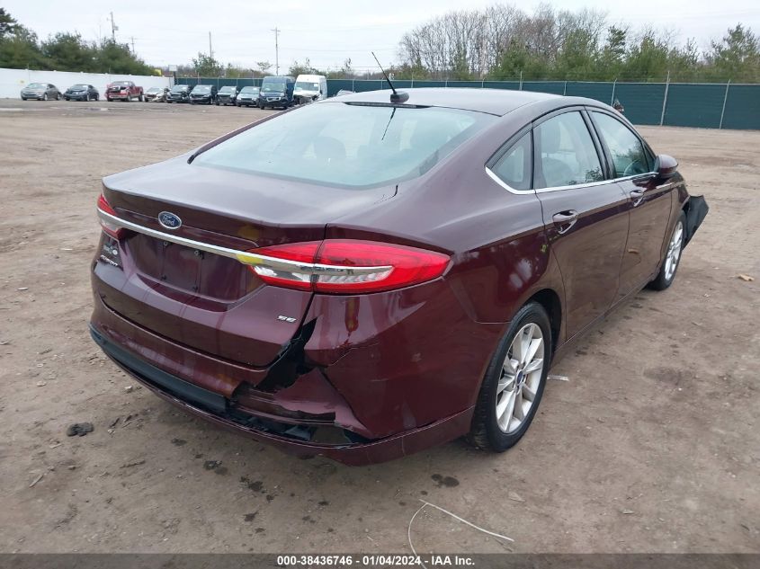 2017 FORD FUSION SE - 3FA6P0H70HR103783