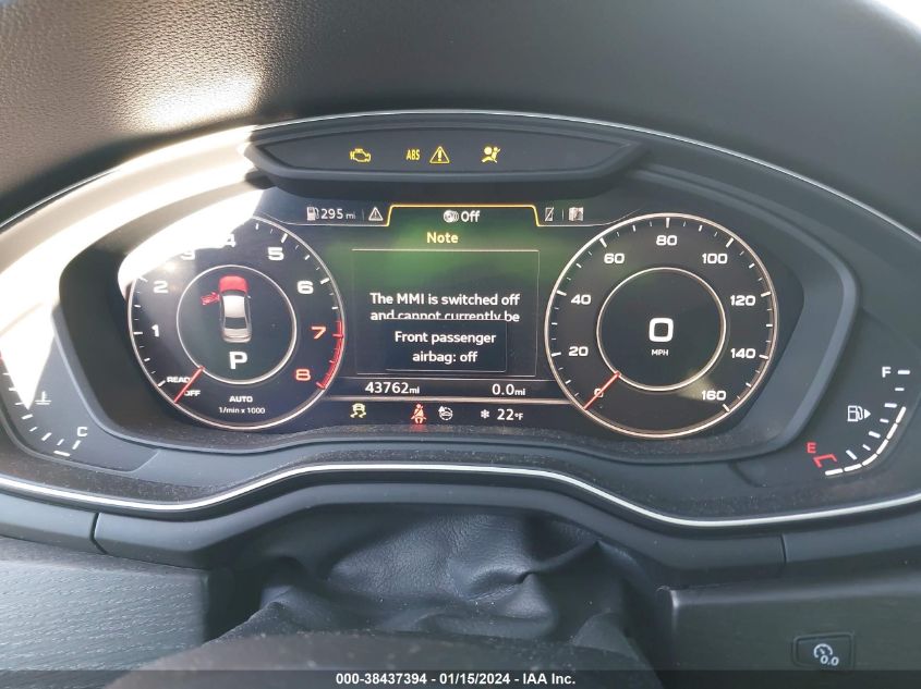 2019 AUDI A4 PREMIUM PLUS - WAUENAF42KN008143