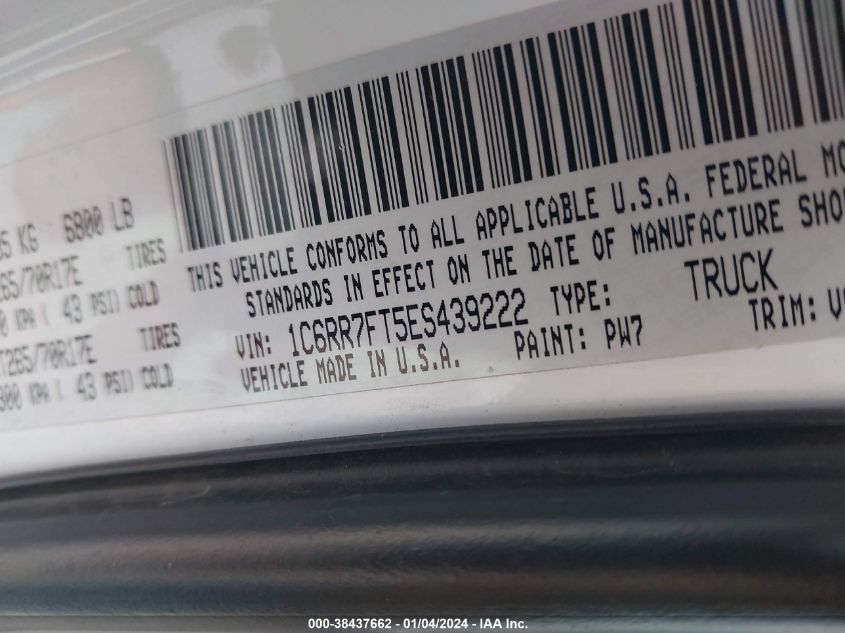 2014 RAM 1500 ST - 1C6RR7FT5ES439222