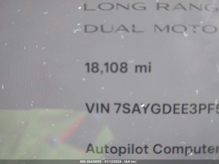 2023 TESLA MODEL Y - 7SAYGDEE3PF594205