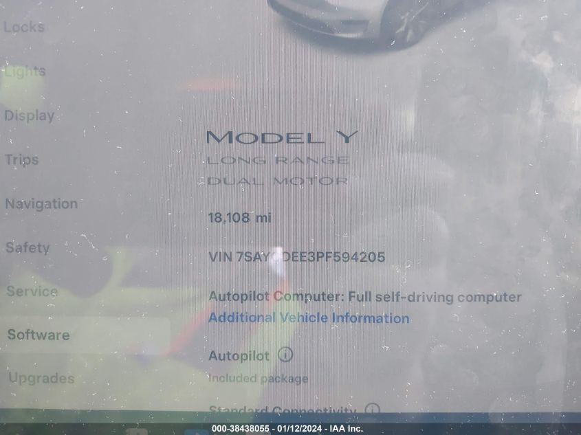 2023 TESLA MODEL Y - 7SAYGDEE3PF594205