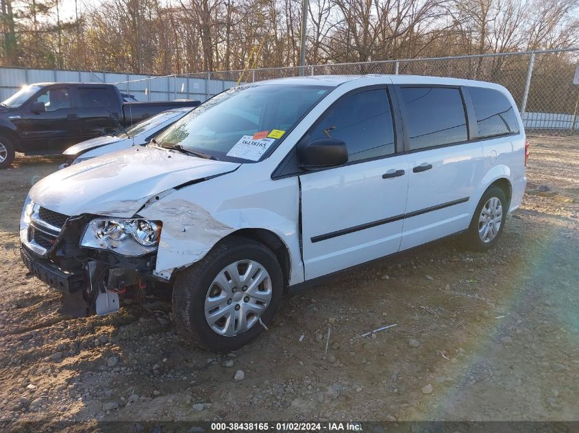 2016 DODGE GRAND CARAVAN AMERICAN VALUE PKG - 2C4RDGBG7GR378492