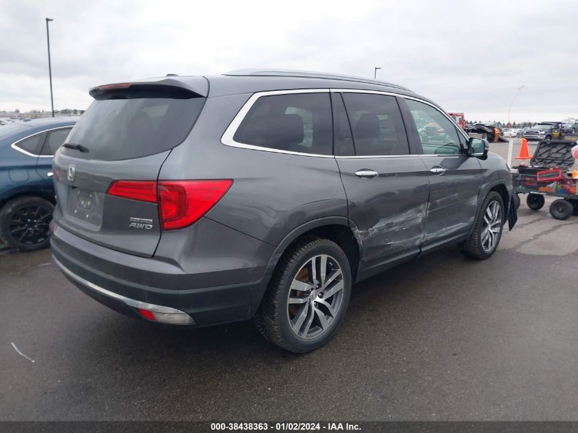 2016 HONDA PILOT TOURING - 5FNYF6H92GB055438
